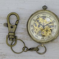 手巻き懐中時計 36mm ローマ.チェーン（BHW115）機械式  アンティーク調 ハンドメイド オリジナル懐中時計 メンズ レディース