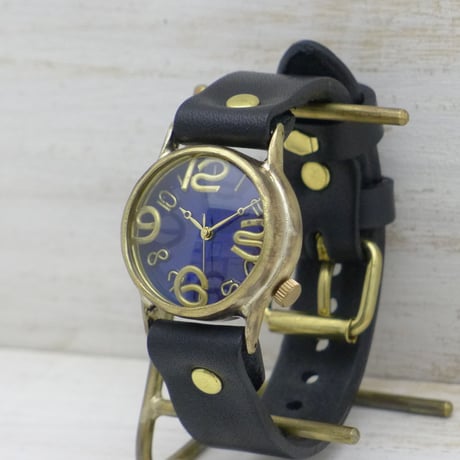 On Time-B   BL.BR（214B）アンティーク調 ハンドメイド腕時計 オリジナル時計 メンズ レディース