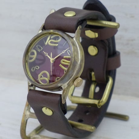 On Time-B  RD.BR（214B）アンティーク調 ハンドメイド腕時計 手作り時計 メンズ レディース