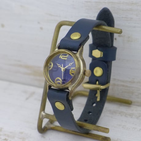 Lady on Time-B　BR.NV（305B）アンティーク調 ハンドメイド腕時計 手作り時計 レディース