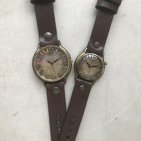アンティーク調 ペアウォッチ GRANDAB3-B＆ On Time3-B（JUM116A＆355） ハンドメイド腕時計 手作り時計 メンズ レディース