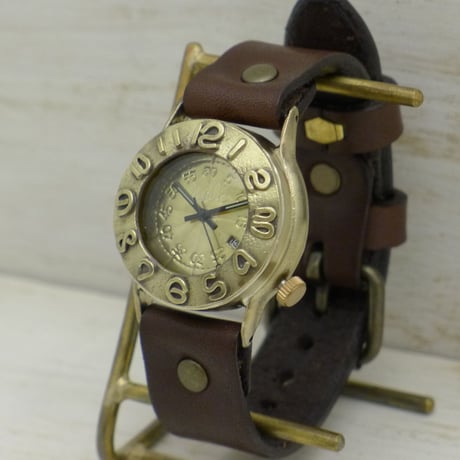 Index1-B-DATE（64B-DATE）アンティーク調 ハンドメイド腕時計 オリジナル時計 メンズ レディース
