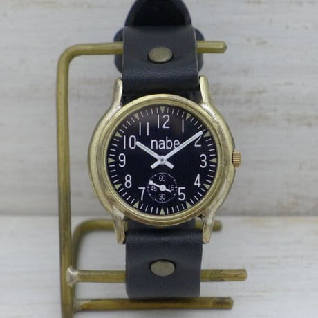 S-WATCH2-B-SSP スモールセコンド BKプリント（207SSP）アンティーク調 ハンドメイド腕時計 オリジナル時計 メンズ レディース