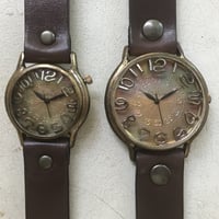 アンティーク調 ペアウォッチ GRANDAB3-B＆ On Time3-B（JUM116A＆355） ハンドメイド腕時計 手作り時計 メンズ レディース