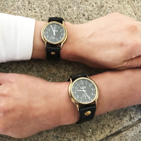 アンティーク調 ペアウォッチ J.B.-SSP＆S-WATCH2-B-SSP（JUM31SSP＆207SSP）ハンドメイド腕時計 手作り時計 メンズ レディース