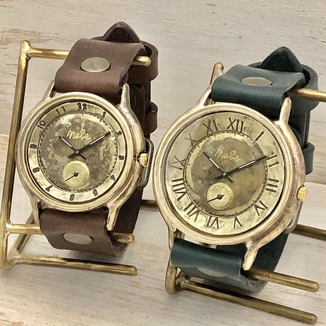 アンティーク調 ペアウォッチ  GRANDAD-B-SS2&J.B-SS2（JUM116SS2＆JUM31SS2）ハンドメイド腕時計 手作り時計 メンズ レディース