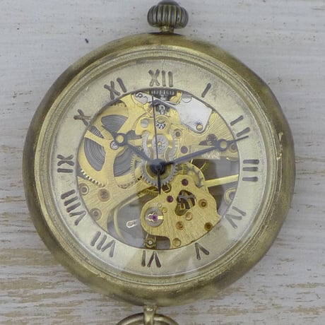 手巻き懐中時計 36mm ローマ.チェーン（BHW115）機械式  アンティーク調 ハンドメイド オリジナル懐中時計 メンズ レディース