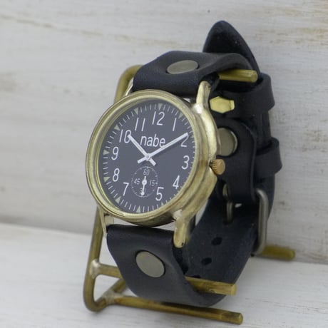 J.B.-SSPスモールセコンド　 BKプリント（JUM31SSP）アンティーク調 ハンドメイド腕時計 手作り時計 メンズ
