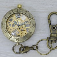 手巻き懐中時計 35mm GD.BR（BHW056）機械式 アンティーク調 ハンドメイド オリジナル懐中時計 メンズ レディース