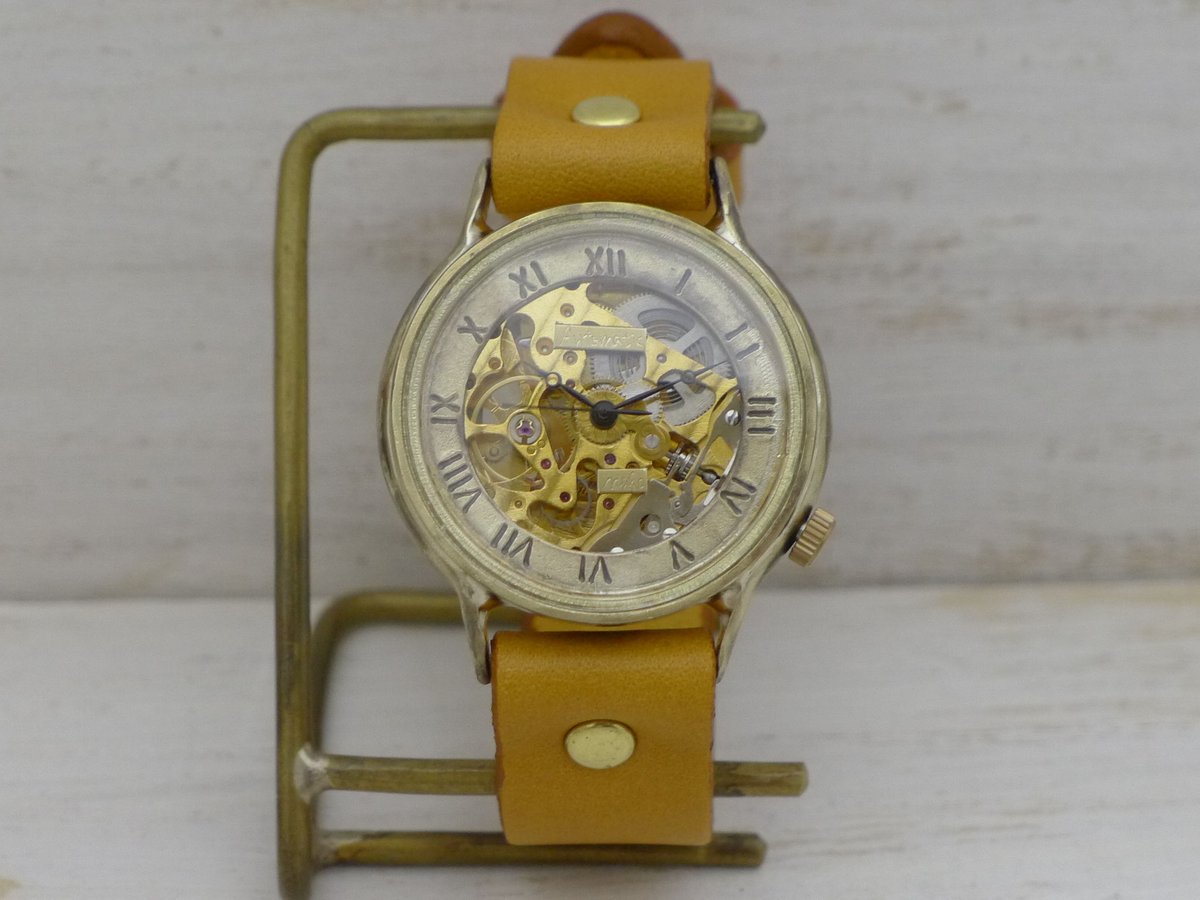 ローマ数字 GD.CA 自動巻き（BAM021）アンティーク調 ハンドメイド腕時計 オリジナル時計 メンズ