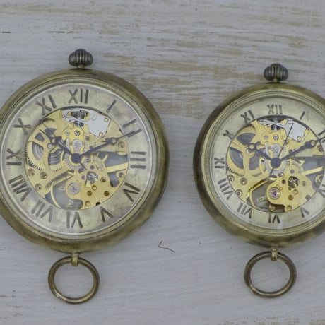 手巻き懐中時計 36mm ローマ.チェーン（BHW115）機械式  アンティーク調 ハンドメイド オリジナル懐中時計 メンズ レディース