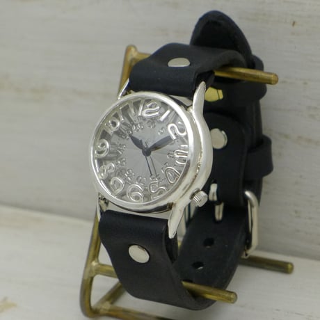 On Time3-SV（355SV）アンティーク調 ハンドメイド腕時計 オリジナル時計 メンズ レディース