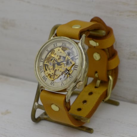 ローマ数字 GD.CA 自動巻き（BAM021）アンティーク調 ハンドメイド腕時計 オリジナル時計 メンズ