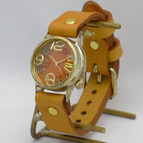 On Time-B  OR.CA（214B）アンティーク調 ハンドメイド腕時計 オリジナル時計 メンズ レディース