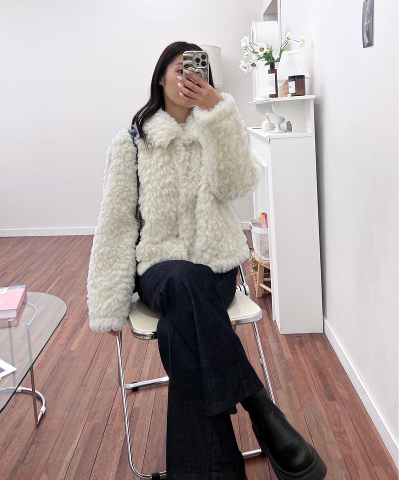 ジャケット・アウター LAZY AND EASY collar fake far jacket 即納｠collar fake far jacket | LAZY AND EASY