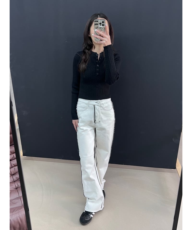 一部即納｠stitch line denim | LAZY AND EASY