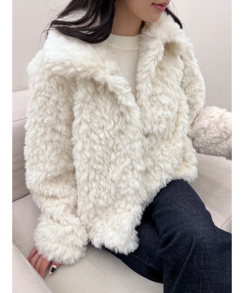 ジャケット・アウター LAZY AND EASY collar fake far jacket 即納｠collar fake far jacket | LAZY AND EASY