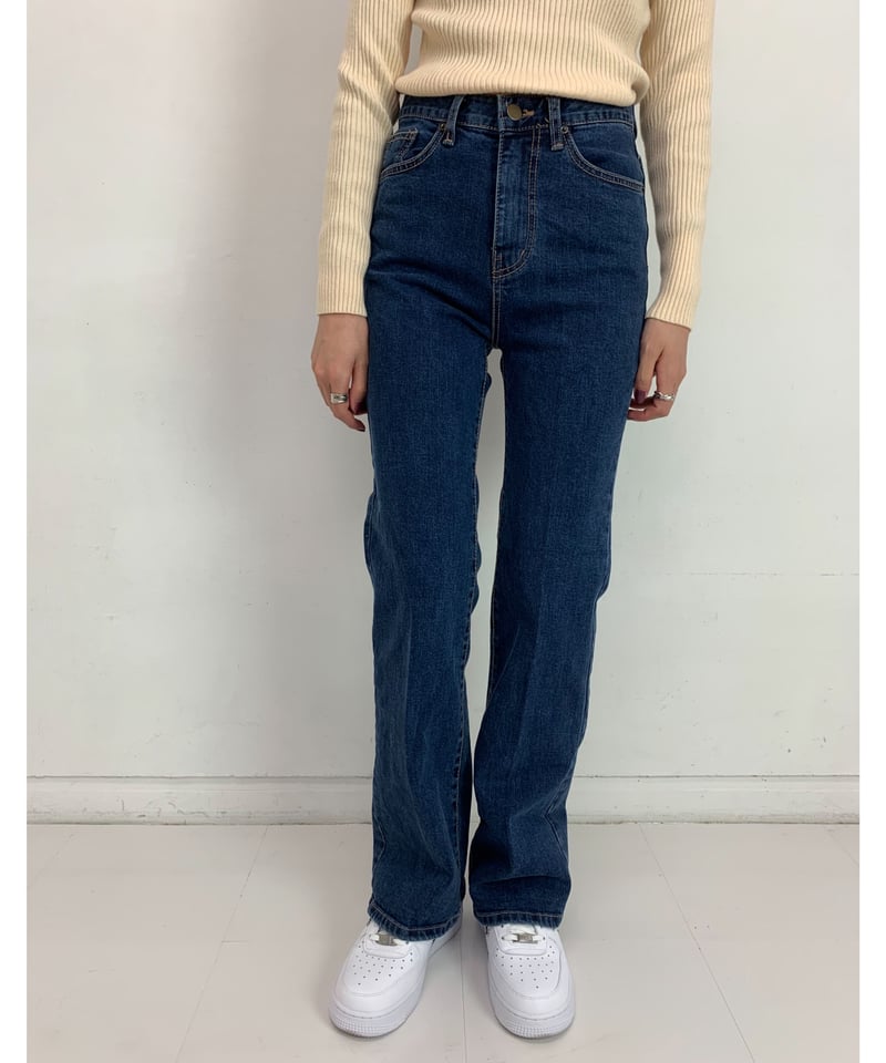 straight line denim pants | LAZY AND EASY