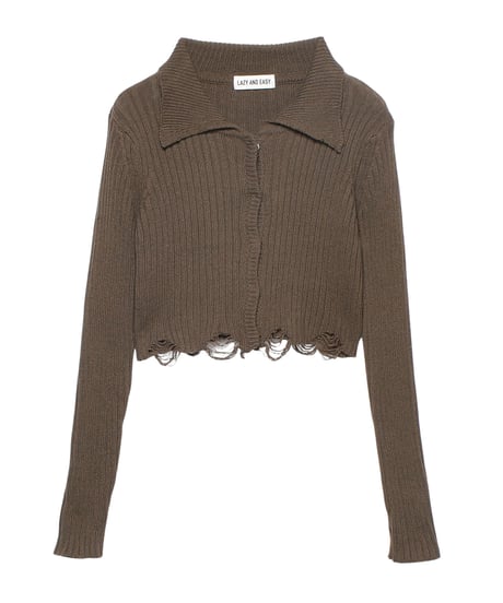 damage knit cardigan