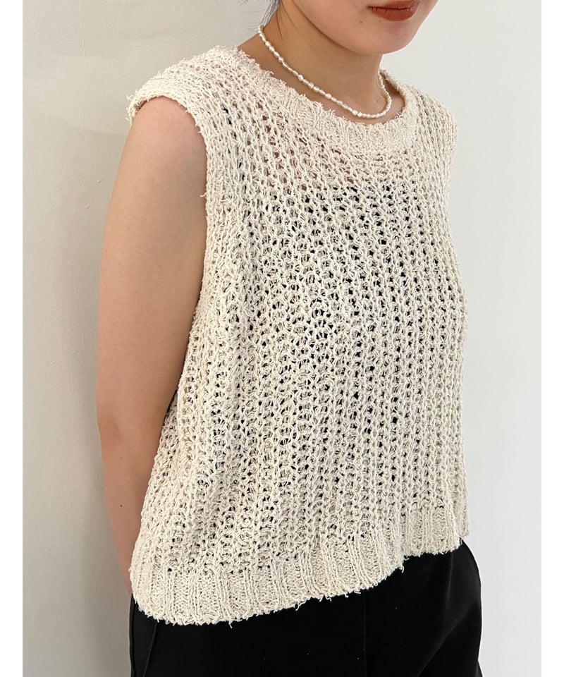 sleeve less summer knit | LAZY AND EASY