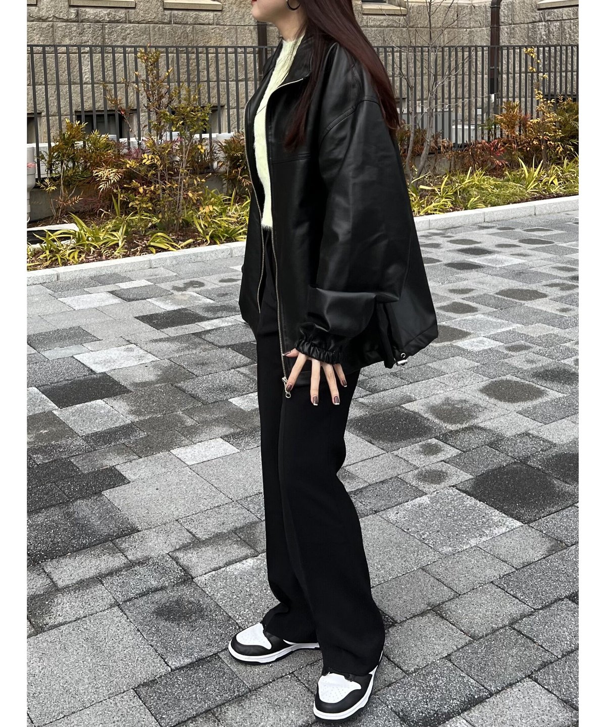 double zip leather jacket | LAZY AND EASY