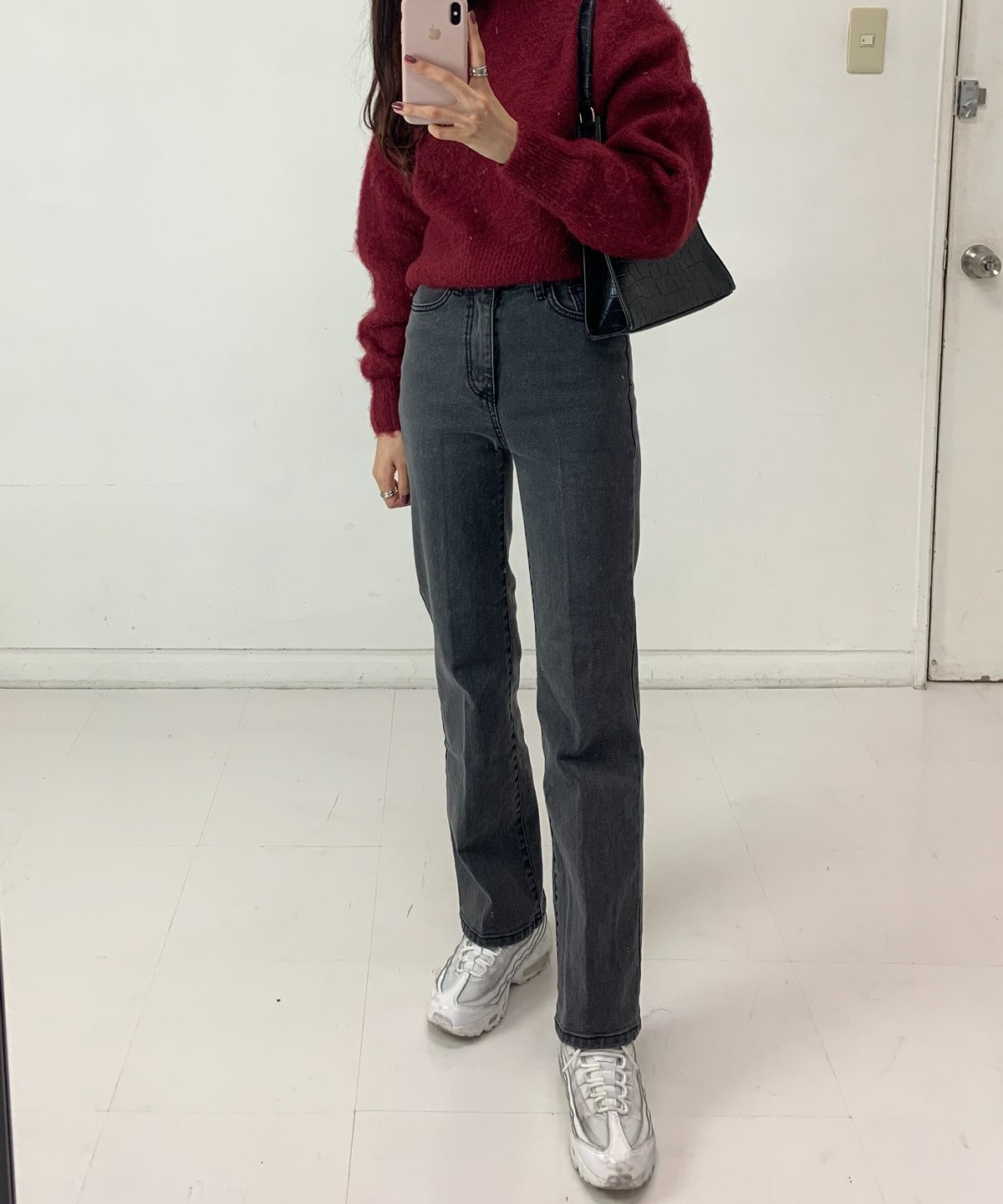 straightline デニム GZ-16SLST-Z01 16oz ZIP スリムストレートジーンズ 針抜きヘリンボーン