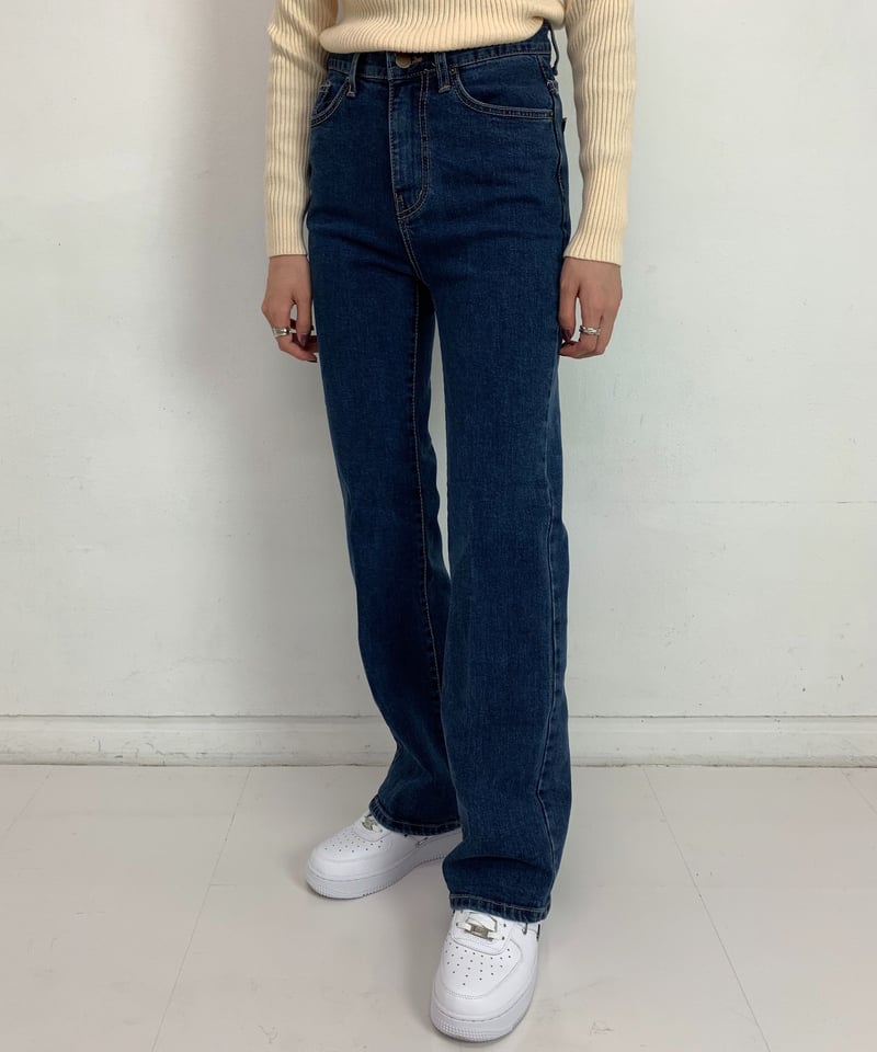 straight line denim pants | LAZY AND EASY