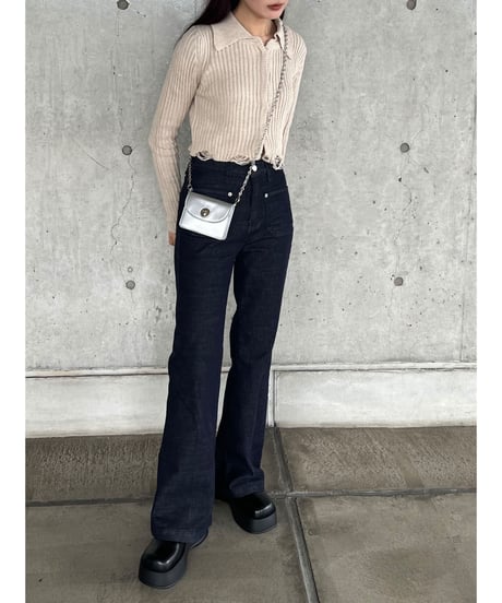 damage knit cardigan