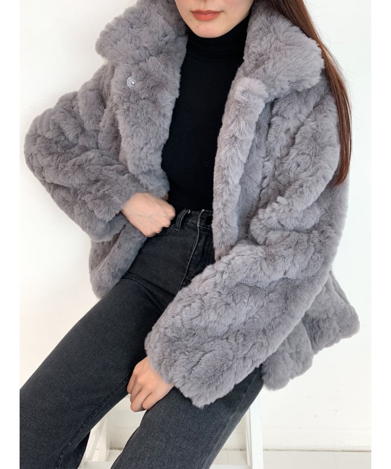カラーレススムースファーコート smooth far coat | LAZY AND EASY