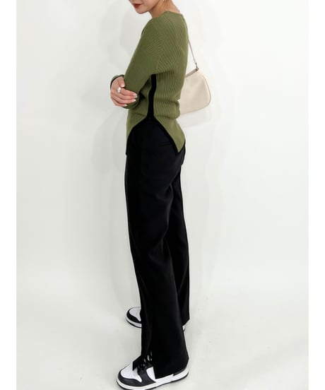 bicolor lib knit