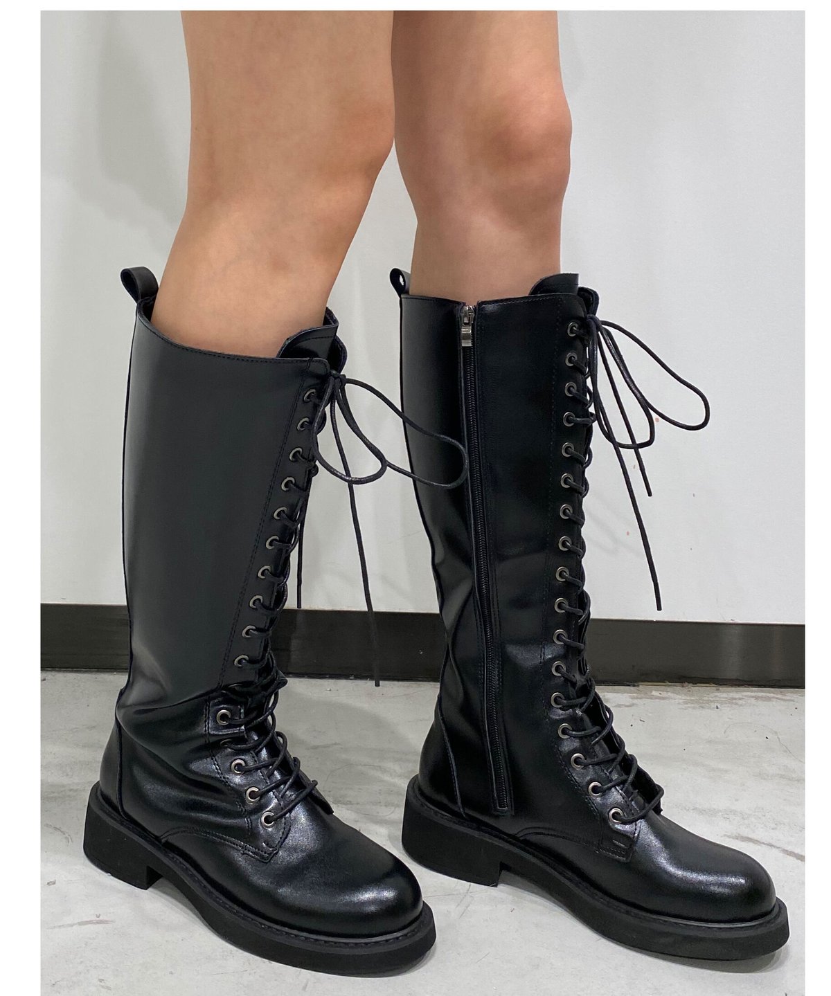 ブーツその他 TWVP AMICARE LACEUP LONG BOOTS 20F14BK TWVP AMICARE LACE-UP LONG BOOTS 20F14BK : TWVP
