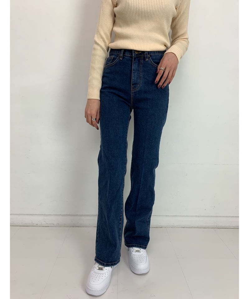 straight line denim pants | LAZY AND EASY