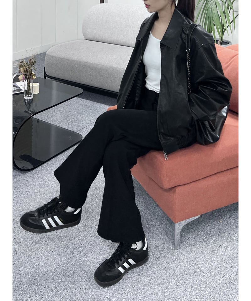 43degrees JACKET / PANTS L-2L 極美品 2zip leather jacket | LAZY AND EASY