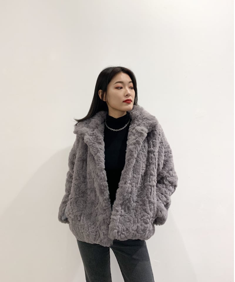 smooth far coat | LAZY AND EASY