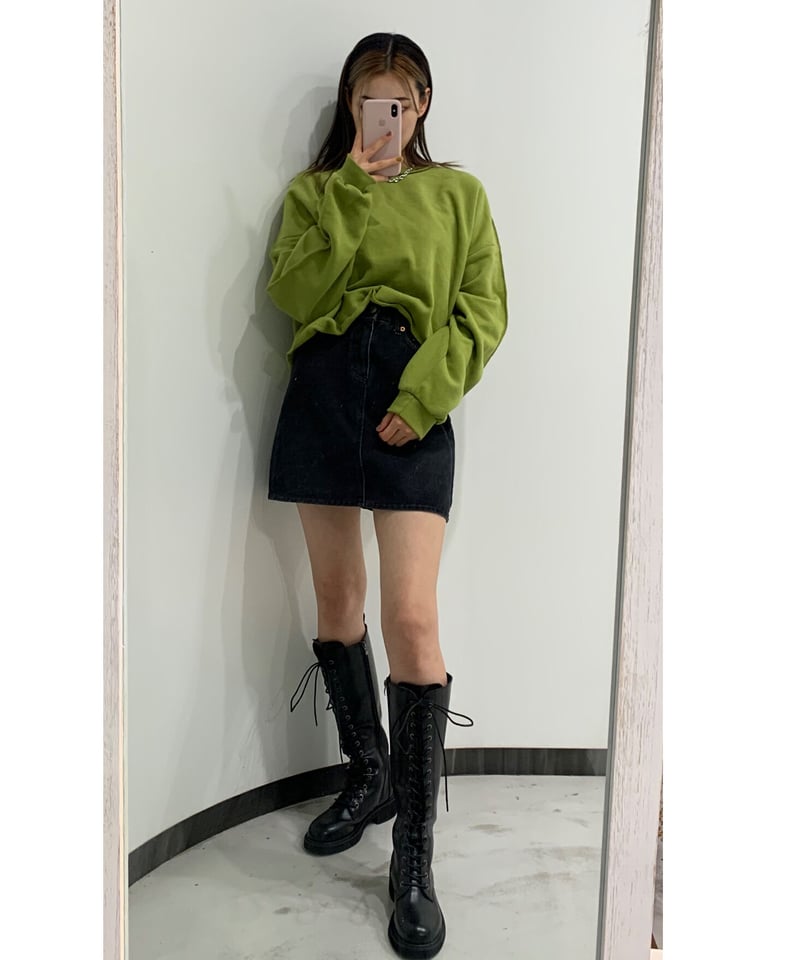 lace-up long boots | LAZY AND EASY