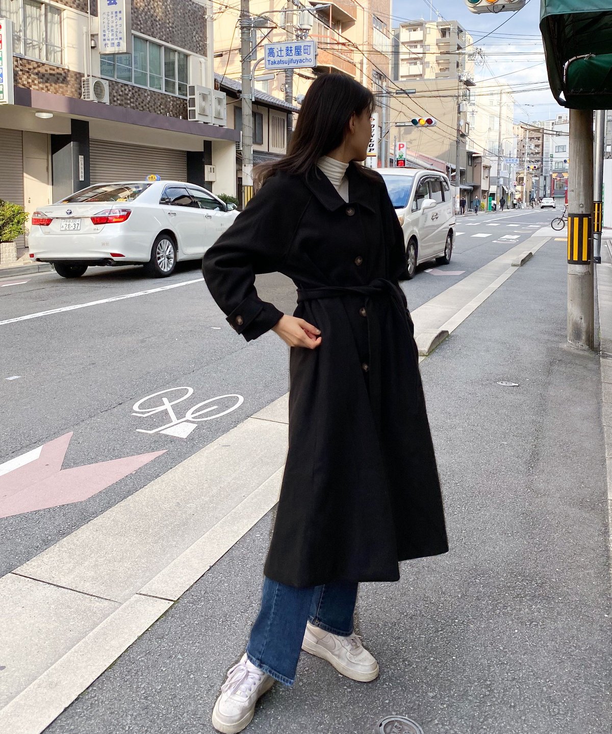 ロングコートLeno&co STAND FALL COLLAR COAT size01 - ロングコート