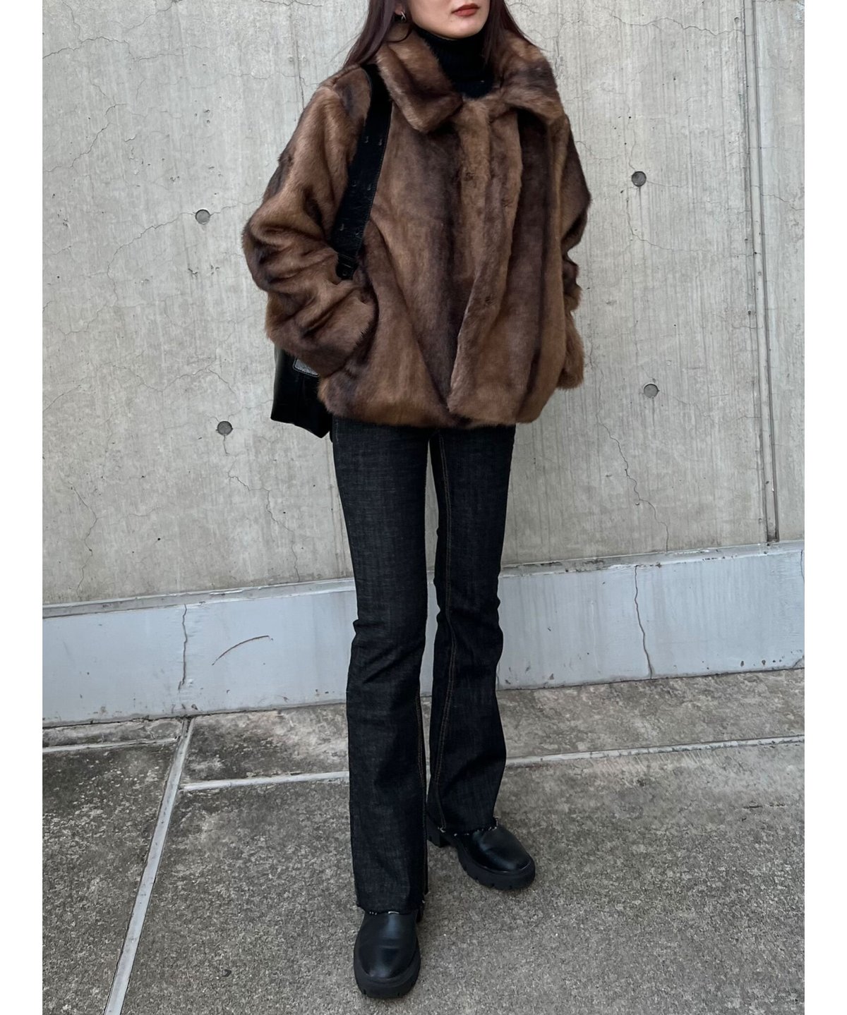即納⦆collar fake far jacket | LAZY AND EASY 即納⦆collar fake far jacket | LAZY AND EASY
