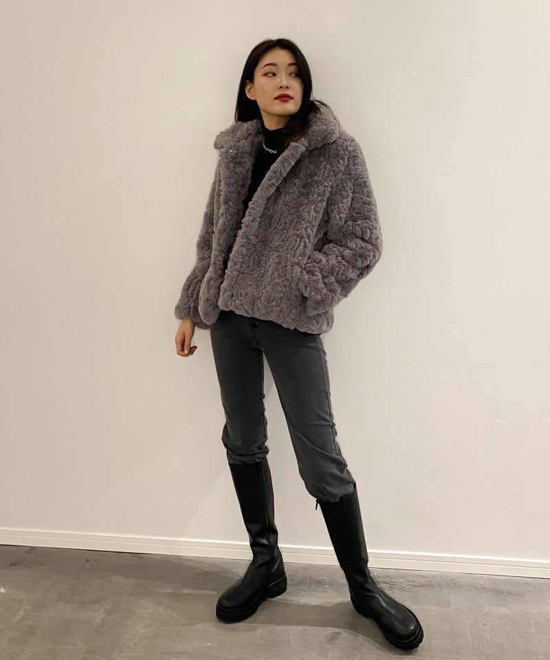 smooth far coat | LAZY AND EASY smooth far coat | LAZY AND EASY
