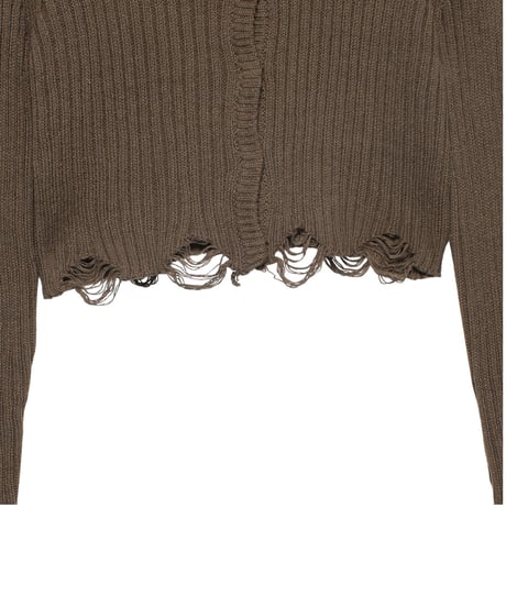 damage knit cardigan