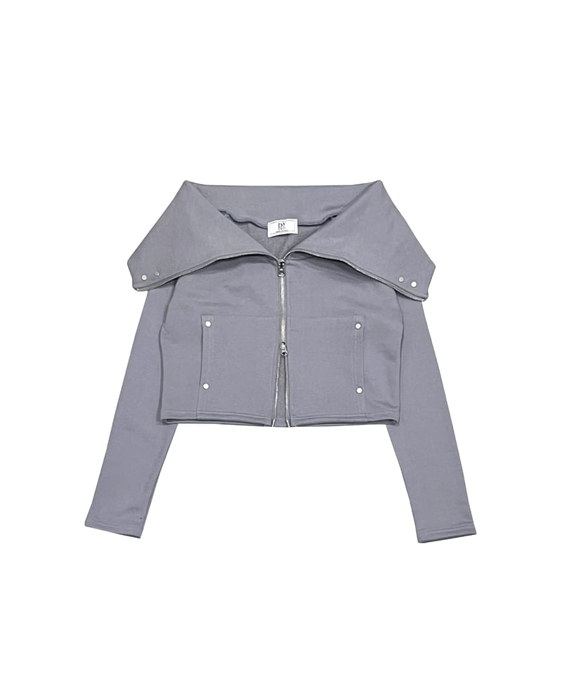一部即納｠off shoulder zip up tops | LAZY AND EASY