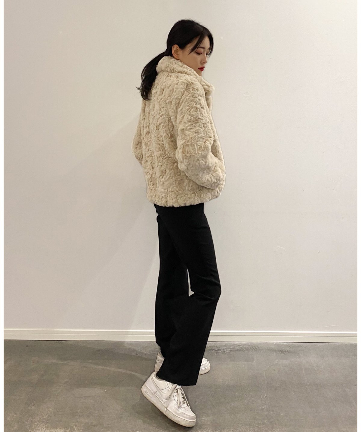 &ellecy エルシー ロイスクレヨン ジャケット ラビットファー