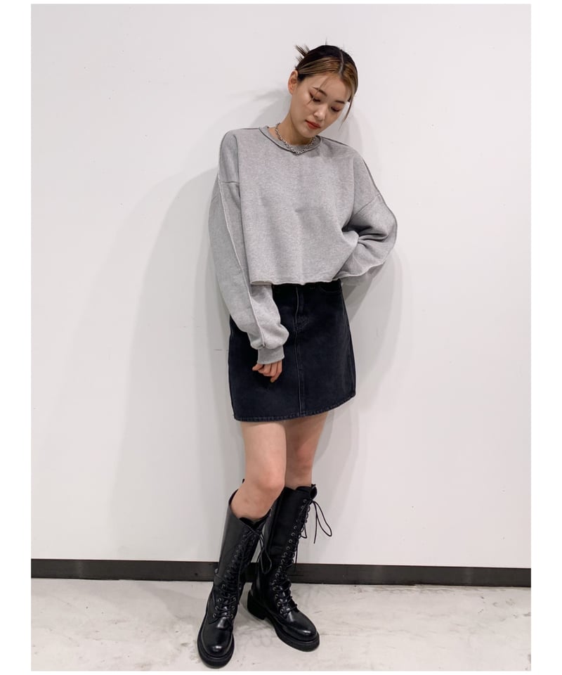 lace-up long boots | LAZY AND EASY