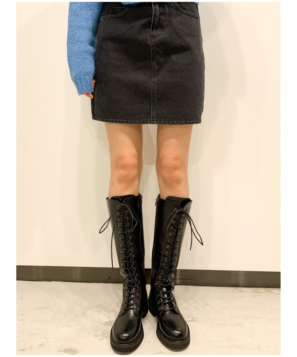 ブーツその他 TWVP AMICARE LACEUP LONG BOOTS 20F14BK TWVP AMICARE LACE-UP LONG BOOTS 20F14BK : TWVP