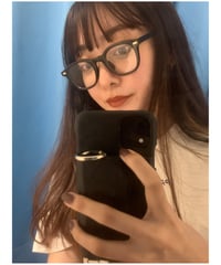 black rimmed glasses