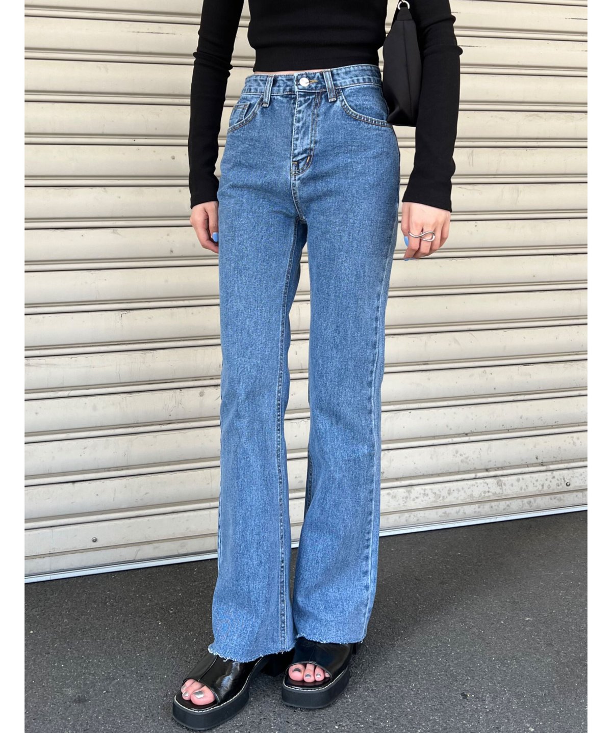 即納｠slim straight denim | LAZY AND EASY
