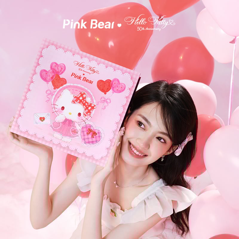 Pink Bear × ハローキティ Special Box | JUMEI|中国コスメ Pink Bear × ハローキティ Special Box | JUMEI|中国コスメ