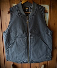 BLUCO RIB COLLAR DUCK VEST CHARCOAL