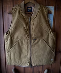 BLUCO RIB COLLAR DUCK VEST BROWN