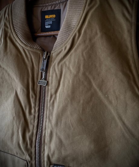 BLUCO RIB COLLAR DUCK VEST BROWN