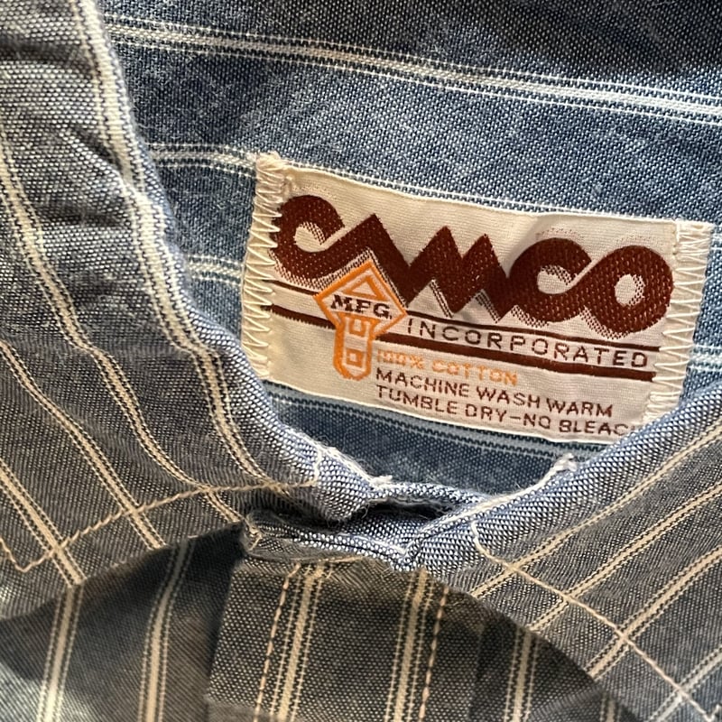 CAMCO【カムコ】2 RAILROAD ST.S/S 半袖 レイルロードストライプ シャンブ...